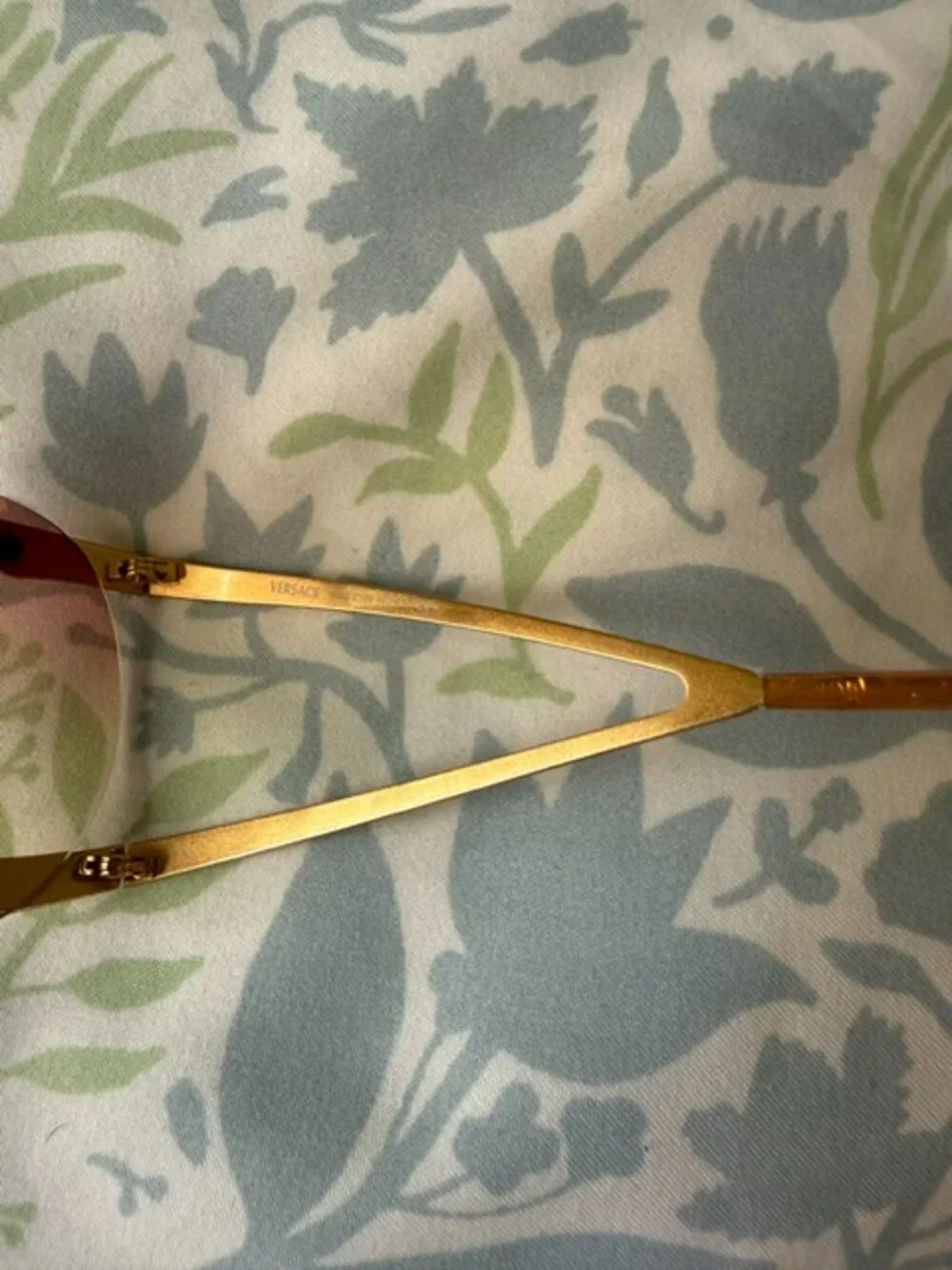 Versace Sunglasses 2004 Vintage Rimless Gold Medusa